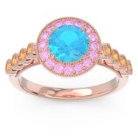 Halo Milgrain Pave Yojana Ring
