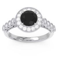 Halo Milgrain Pave Yojana Ring
