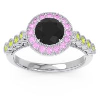 Halo Milgrain Pave Yojana Ring