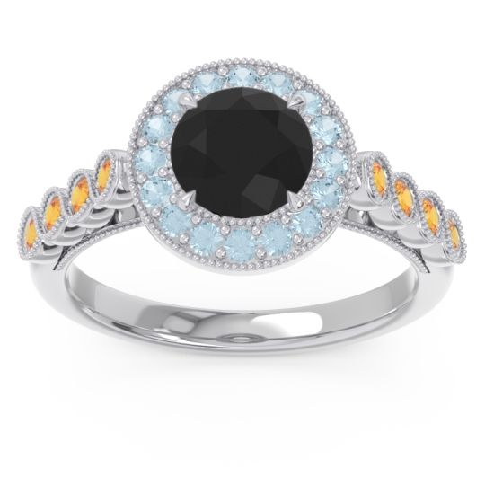 Halo Milgrain Pave Yojana Ring