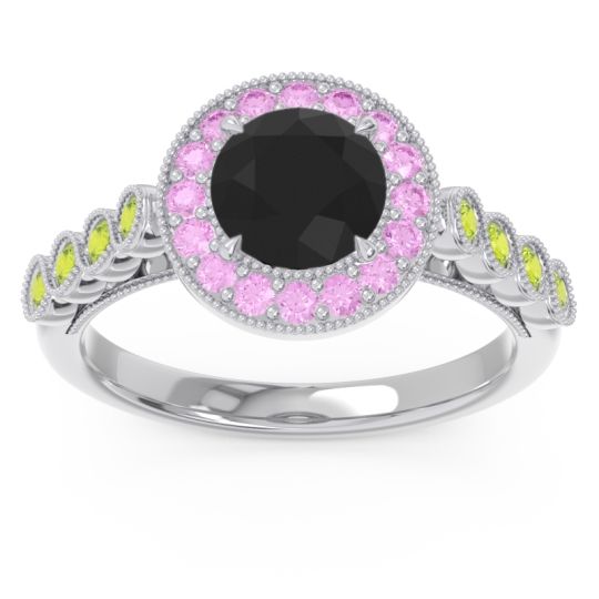 Halo Milgrain Pave Yojana Ring