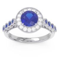 Halo Milgrain Pave Yojana Ring