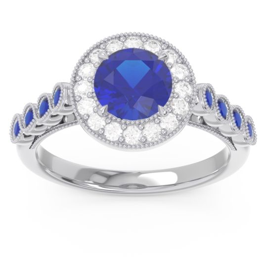 Halo Milgrain Pave Yojana Ring