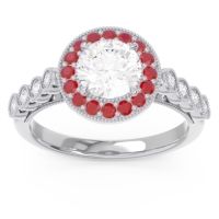 Halo Milgrain Pave Yojana Ring