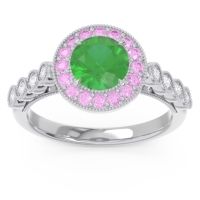 Halo Milgrain Pave Yojana Ring