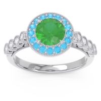 Halo Milgrain Pave Yojana Ring