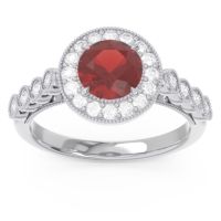 Halo Milgrain Pave Yojana Ring