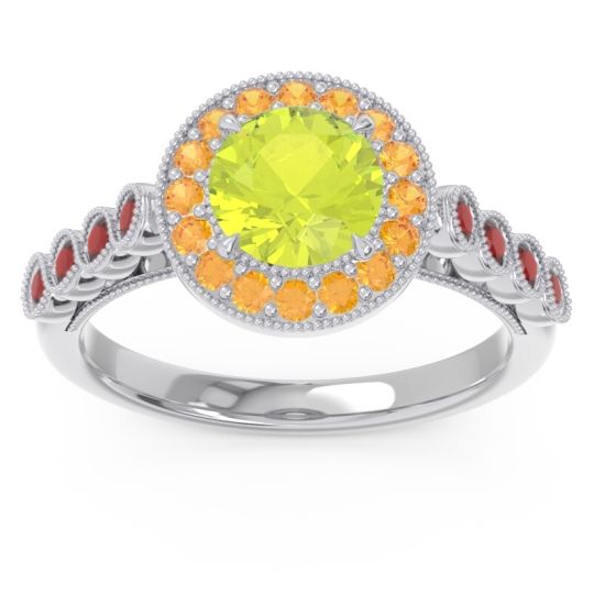 Halo Milgrain Pave Yojana Ring
