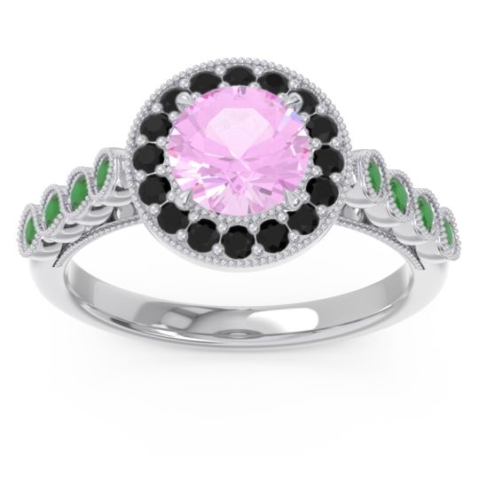 Halo Milgrain Pave Yojana Ring