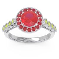 Halo Milgrain Pave Yojana Ring