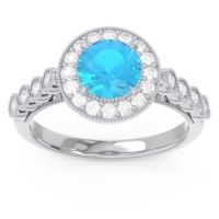 Halo Milgrain Pave Yojana Ring
