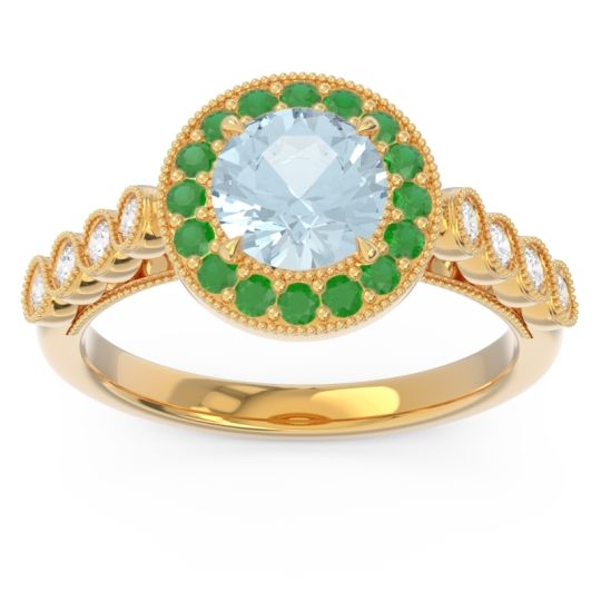 Halo Milgrain Pave Yojana Ring