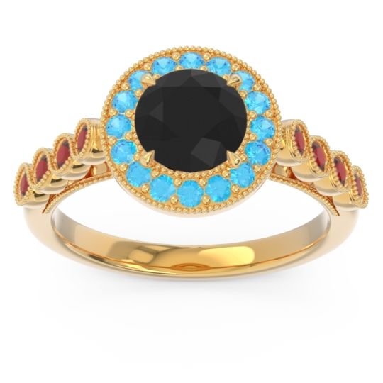 Halo Milgrain Pave Yojana Ring