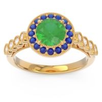 Halo Milgrain Pave Yojana Ring