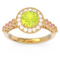 Halo Milgrain Pave Yojana Ring