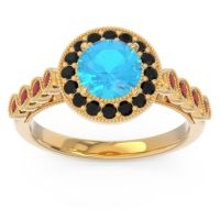 Halo Milgrain Pave Yojana Ring