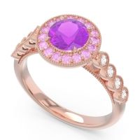 Halo Milgrain Pave Yojana Ring