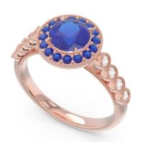 Halo Milgrain Pave Yojana Ring