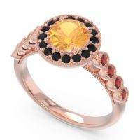 Halo Milgrain Pave Yojana Ring