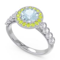Halo Milgrain Pave Yojana Ring