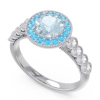 Halo Milgrain Pave Yojana Ring