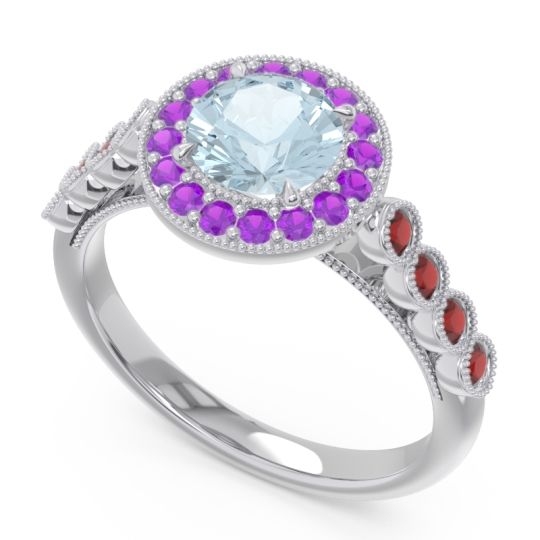 Halo Milgrain Pave Yojana Ring