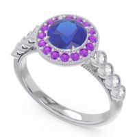 Halo Milgrain Pave Yojana Ring