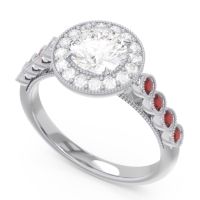 Halo Milgrain Pave Yojana Ring