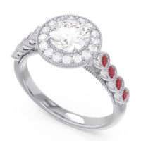Halo Milgrain Pave Yojana Ring