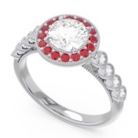 Halo Milgrain Pave Yojana Ring