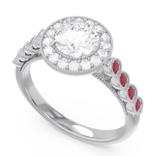 Halo Milgrain Pave Yojana Ring