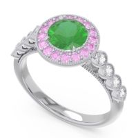 Halo Milgrain Pave Yojana Ring