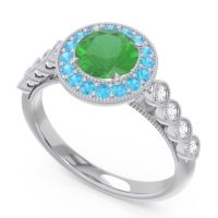 Halo Milgrain Pave Yojana Ring
