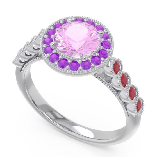 Halo Milgrain Pave Yojana Ring