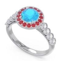 Halo Milgrain Pave Yojana Ring