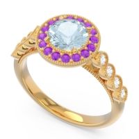 Halo Milgrain Pave Yojana Ring
