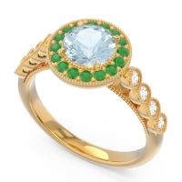 Halo Milgrain Pave Yojana Ring