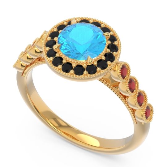 Halo Milgrain Pave Yojana Ring