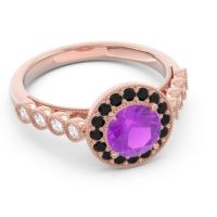 Halo Milgrain Pave Yojana Ring