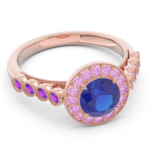 Halo Milgrain Pave Yojana Ring