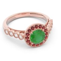 Halo Milgrain Pave Yojana Ring