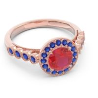Halo Milgrain Pave Yojana Ring