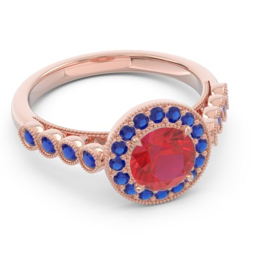 Halo Milgrain Pave Yojana Ring