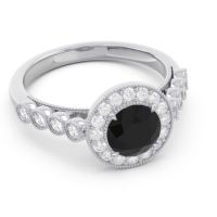 Halo Milgrain Pave Yojana Ring