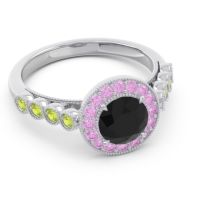 Halo Milgrain Pave Yojana Ring
