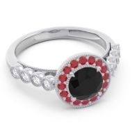 Halo Milgrain Pave Yojana Ring