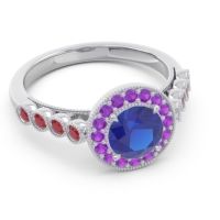 Halo Milgrain Pave Yojana Ring