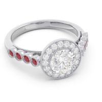 Halo Milgrain Pave Yojana Ring