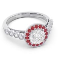 Halo Milgrain Pave Yojana Ring