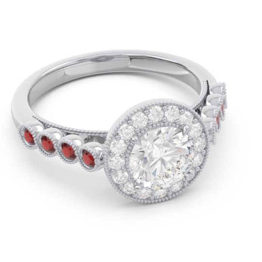Halo Milgrain Pave Yojana Ring